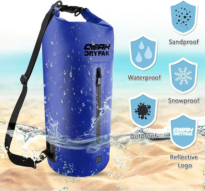 Sac Impermeabil OSAH DRYPAK, Curea de umăr reglabilă, 5L [4]