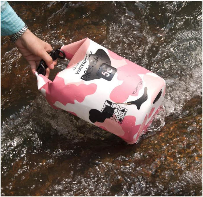 Sac impermeabil YUMQUA, 5L, roz [8]