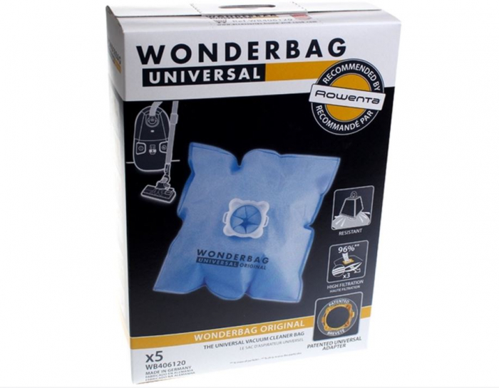 Set 5 saci pentru aspirator Rowenta, Wonderbag Universal, WB406120 [1]