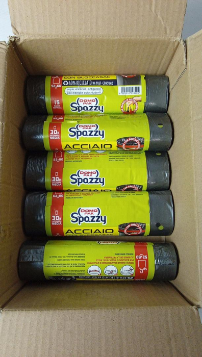 Saci menajeri Domopak Spazzy de 30 Litrii, 5 Pachete de 15 Bucăți (75 de saci) [2]