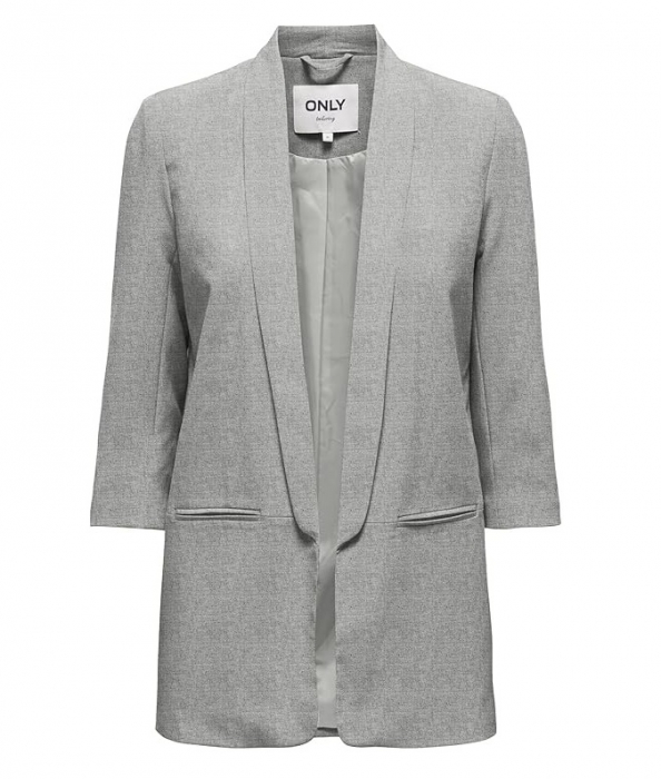 Sacou pentru femei ONLY Blazer, maneci 3/4, gri, marime 40 [1]