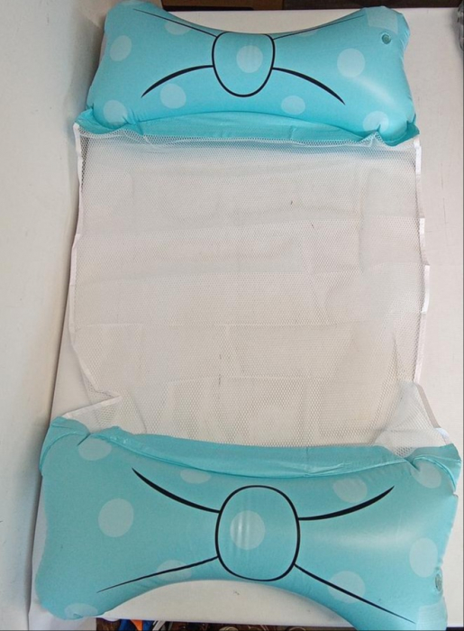 Saltea gonflabila tip hamac pentru piscina Seasboes, pentru copii si adulti, albastru [3]