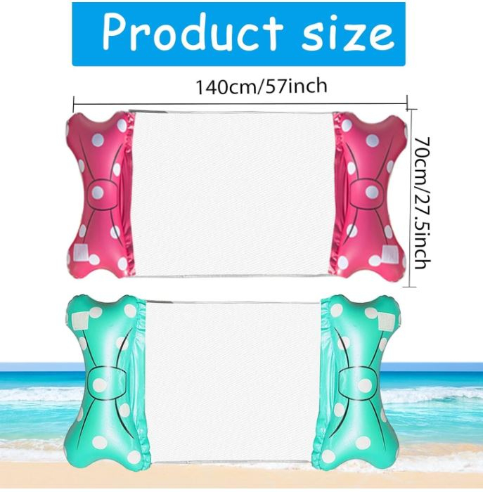 Saltea gonflabila tip hamac pentru piscina Seasboes, pentru copii si adulti, albastru [4]