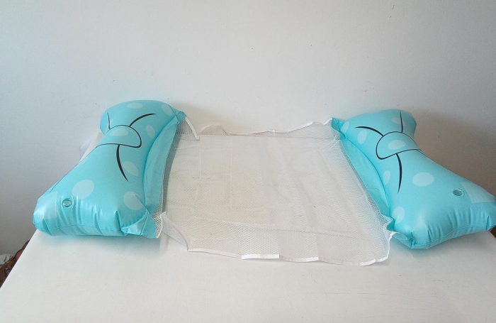 Saltea gonflabila tip hamac pentru piscina Seasboes, pentru copii si adulti, albastru [2]