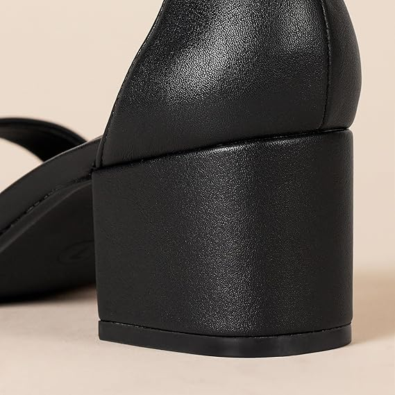 Sandale cu toc pentru femei Amazon Essentials, negru, 38.5 [12]