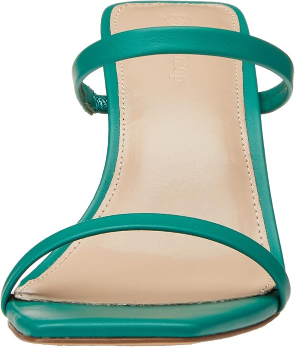 Sandale cu toc pentru femei The Drop Avery, 2 curele, verde, 39.5 [2]