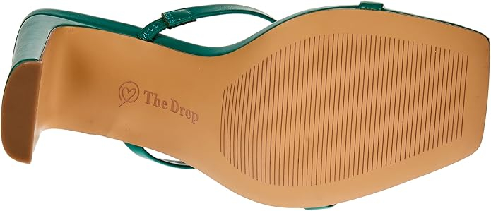 Sandale cu toc pentru femei The Drop Avery, 2 curele, verde, 39.5 [4]