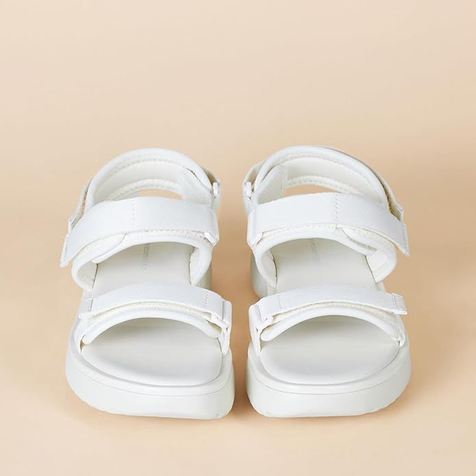 Sandale pentru femei Amazon Essentials, talpa cu spuma cu memorie, alb, EU 36 [5]