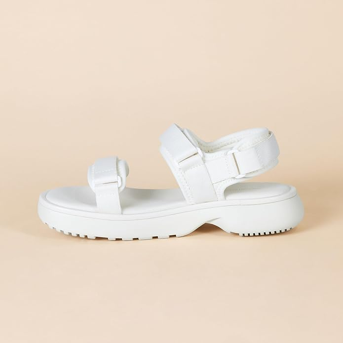 Sandale pentru femei Amazon Essentials, talpa cu spuma cu memorie, alb, EU 36 [3]