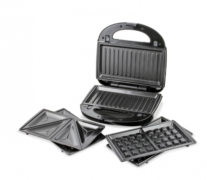 Sandwich-Maker multifunctional (3 in 1) Zass ZSMD 04, putere 750W, 3 placi teflonate 23x13cm [5]