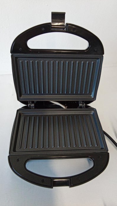 Sandwich-maker Snailar cu plăci de grătar antiaderente, 750 W, negru [4]