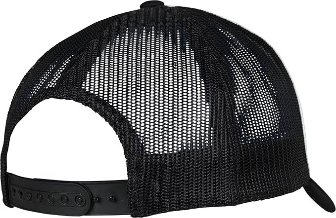 Sapca de baseball din plasa Flexfit Trucker, cozoroc curbat, negru/alb [4]