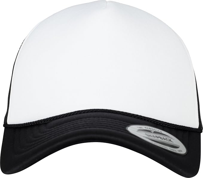Sapca de baseball din plasa Flexfit Trucker, cozoroc curbat, negru/alb [3]