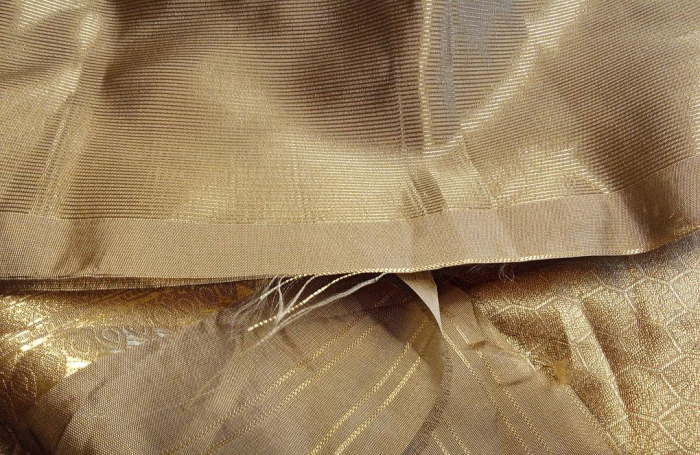 Sari de mătase din Kerala Banarasi, Jaanvi, auriu [3]