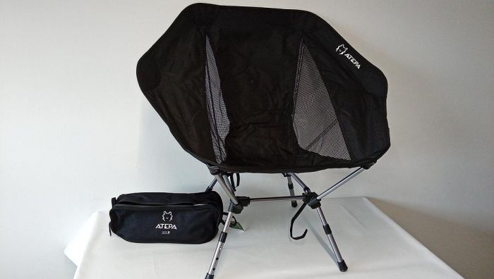 Scaun pliabil de camping/pescuit ATEPA, ultraușor, mare, 150 kg, cu geantă [2]