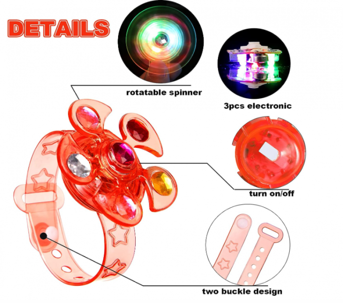 SCIONE Pachet de 24 brățări cu LED-uri pentru copii [3]