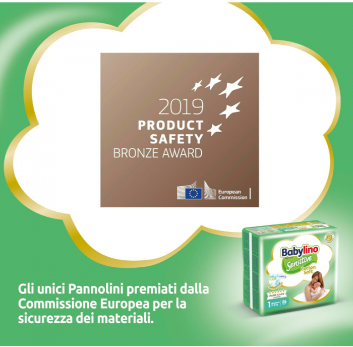 Scutece bebelusi Babylino Sensitive Mărimea 1, Nou-născuți (2-5 kg), 156 buc [7]