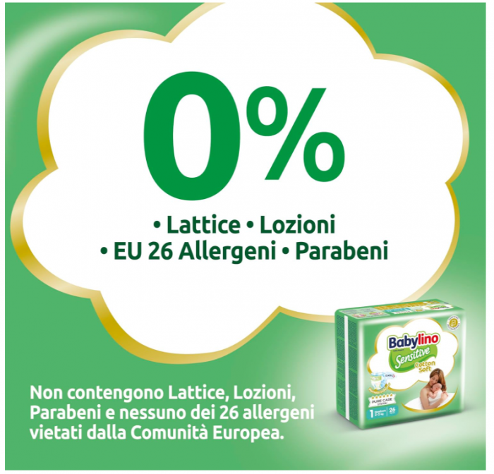 Scutece bebelusi Babylino Sensitive Mărimea 1, Nou-născuți (2-5 kg), 156 buc [5]