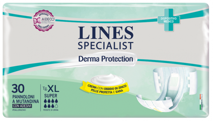 Scutece pentru adulti tip chilot Lines Specialist Derma Protection Plus, 6 picaturi, marimea XL, 14 bucati [1]