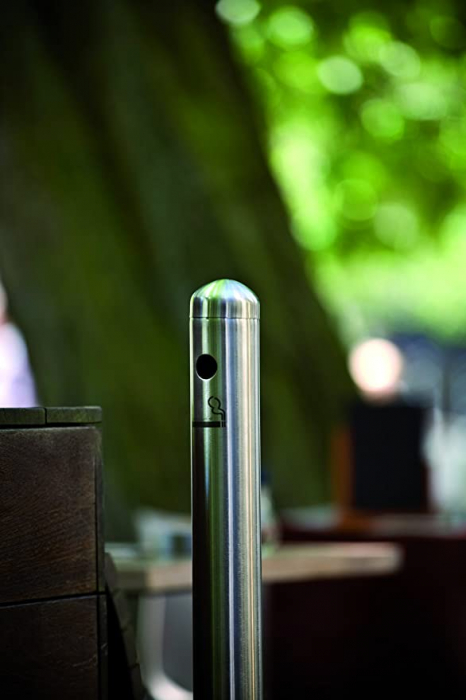 Securit - Scrumieră din oțel inoxidabil, 100 cm, design cu stâlp [2]