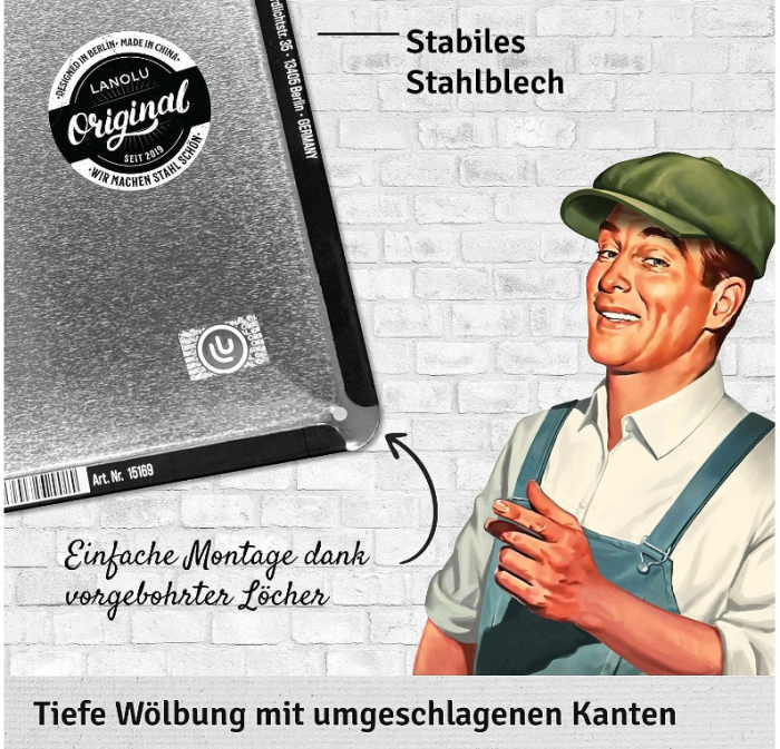 Semn de cusut LANOU, Cadou decorativ pentru cusut, Placă de tablă retro 20 x 30 cm [5]