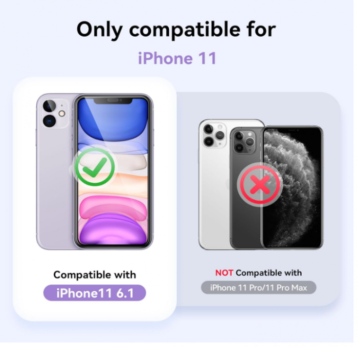 Set 1 Folie sticlă de protectie pentru ecran + 3 folii pentru camera Niphabe pentru iPhone 11 [3]