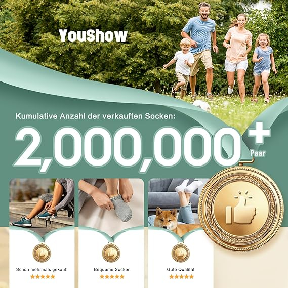 Set 10 perechi de sosete sport YouShow, unisex, alb, 35-38 [5]