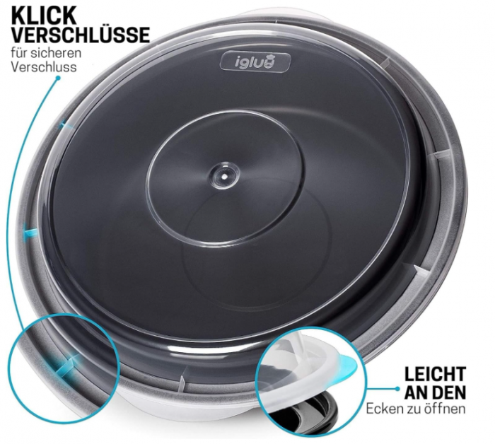 Set 10 recipiente rotunde pentru alimente reutilizabile fără BPA cu capace etanșe [5]