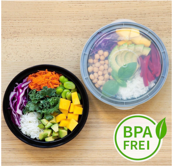 Set 10 recipiente rotunde pentru alimente reutilizabile fără BPA cu capace etanșe [4]