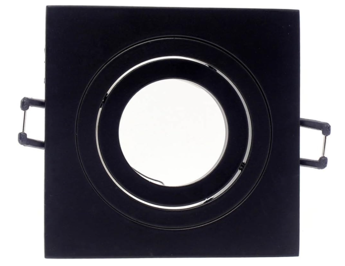 Set 10 spoturi Wonderlamp, incastrabil, patrat, negru [3]