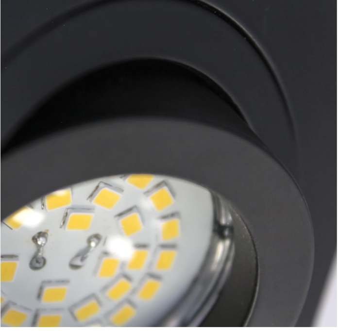 Set 10 spoturi Wonderlamp, incastrabil, patrat, negru [8]