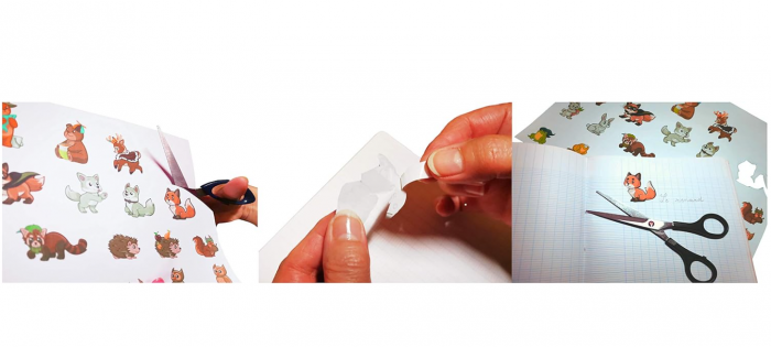 Set 100 coli A4 cu etichete adezive, 5 sloturi pentru decupare mai usoara [4]