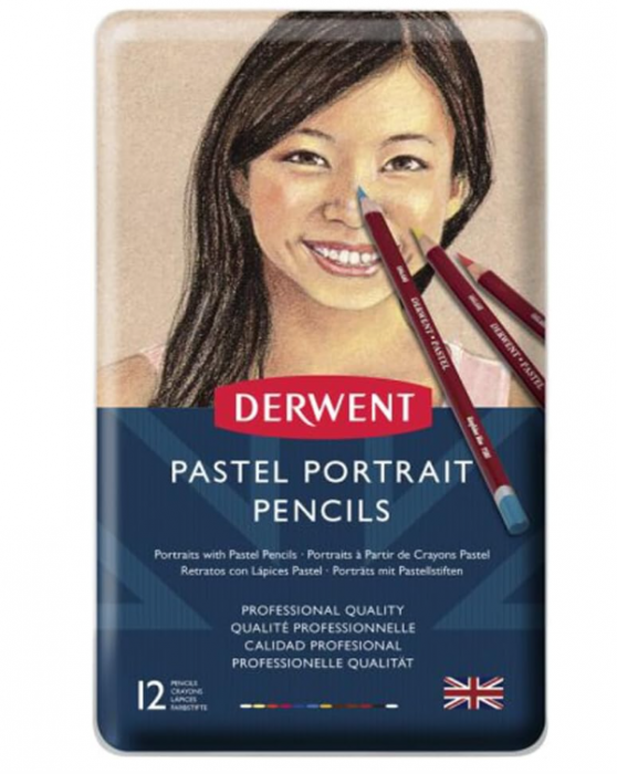 Set 12 Creioane pastel Derwent, 4 mm (2300563) [3]