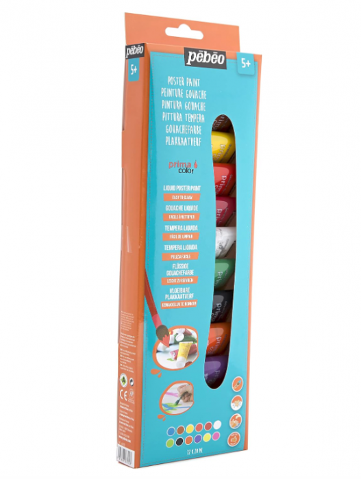 Set 12 culori acrilice pentru pictat Pebeo, 12 x 20ml [4]