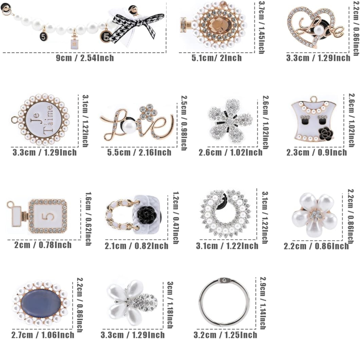 Set 14 accesorii pentru papuci tip Crocs, DIY [4]