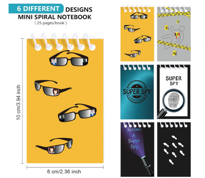 Set 15 carnetele cu spirala Censen pentru copii, cu tema SPION [3]