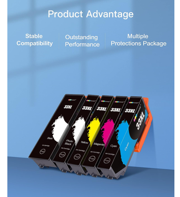 Set 15 Cartușe de cerneală GPC Image de înlocuire pentru Epson 33XL [3]