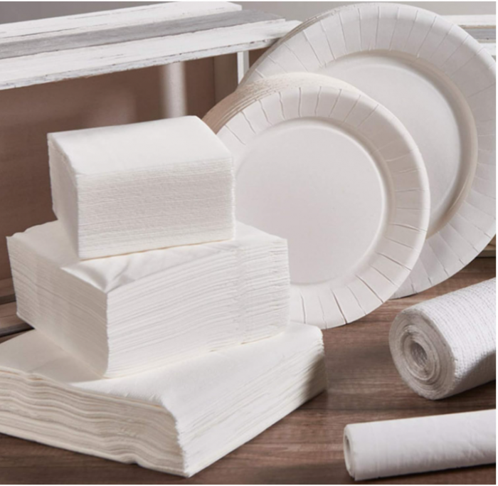 Set 150 servetele de hartie pentru masa Le Napage 25 x 25 cm, 3 straturi, alb [3]