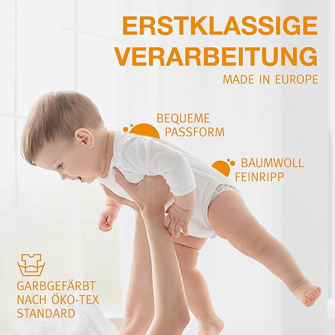 Set 2 body-uri cu maneca lunga pentru copii WELLYOU, bumbac, alb, 4-6 ani, 116-122 [4]