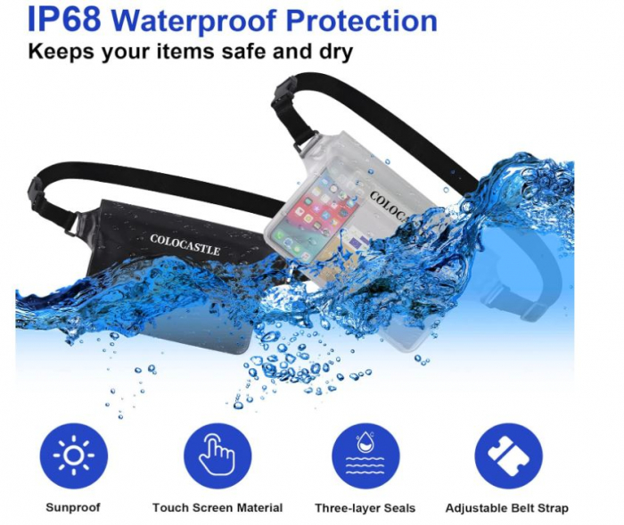 Set 2 borsete impermeabile COLOCASTLE, curea reglabila, 22 x 16 cm [2]