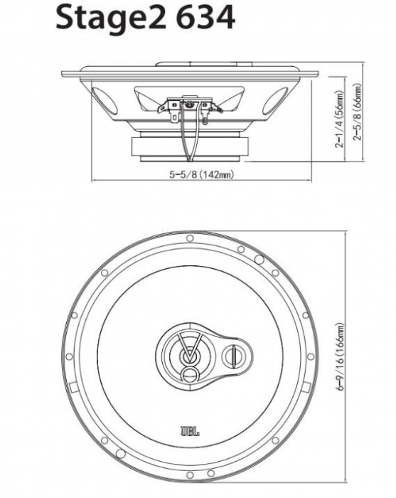 Set 2 boxe auto pe 3 cai JBL Stage2 634, 250W MAX, 16.5 cm [5]