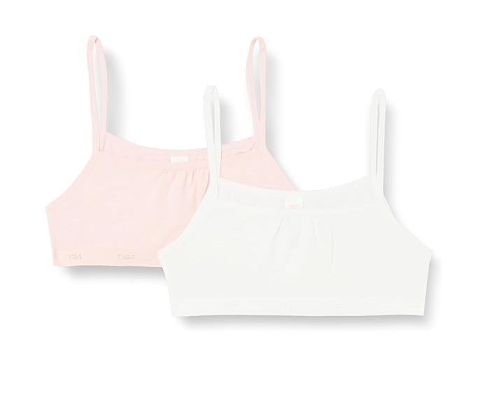 Set 2 bustiere pentru fete DIM Pockets, alb/roz, 16 ani/164 cm [1]