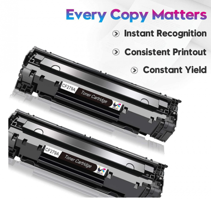 Set 2 Cartușe toner negru CF279A 79A compatibil pentru HP Laserjet Pro M12 M12 M12W MFP M26A M26nw [2]