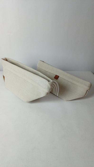 Set 2 Coșuri de depozitare LOVE IT STORE IT, Pliabile, Bej [2]