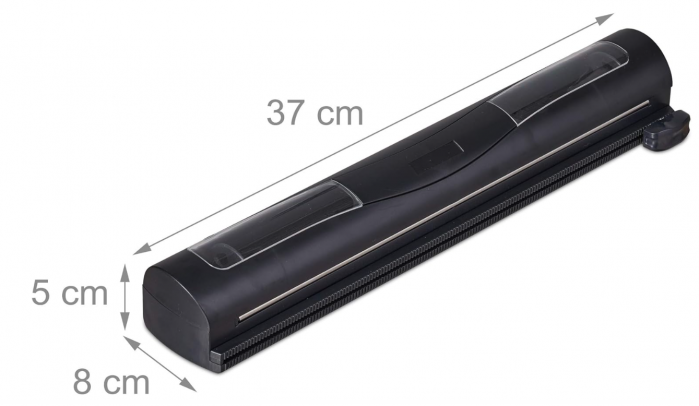 Set 2 dispensere de folie de aluminiu si alimentara Relaxdays, negru, 5 x 37 x 8 cm [8]