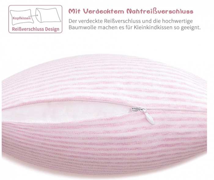 Set 2 Fete de pernă Fittia 40 x 60 cm, din bumbac organic, pentru bebeluși [3]