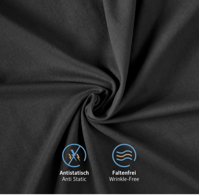 Set 2 Fete de pernă Komfortec 100% bumbac 60 x 70 cm, Negru [5]