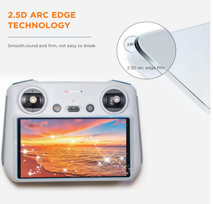 Set 2 Folii de Protectie ecran din sticla securizata CYNOVA pentru Controller Drona DJI Mini 3 Pro [4]