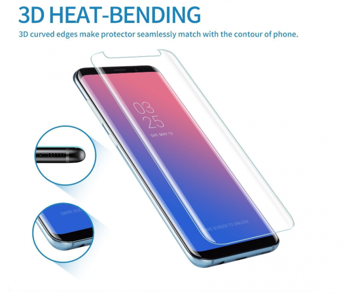 Set 2 folii de protecție ecran din sticlă securizată NOVAGO pentru Samsung Galaxy S8 Plus (S8+) [6]