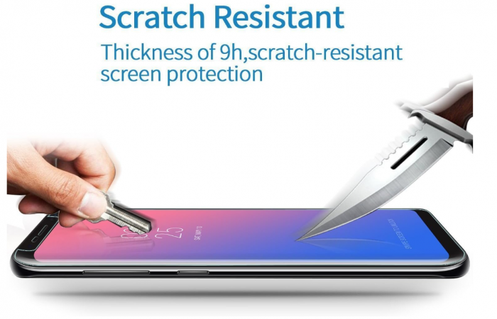 Set 2 folii de protecție ecran din sticlă securizată NOVAGO pentru Samsung Galaxy S8 Plus (S8+) [7]